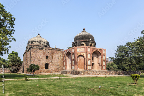 Fototapeta Panorama of Humayuns Tomb taken in Delhi - India