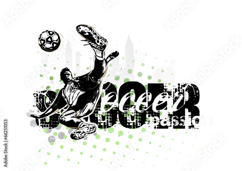 Fototapeta soccer player in vector format