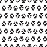 Traces dogs seamless vector pattern.