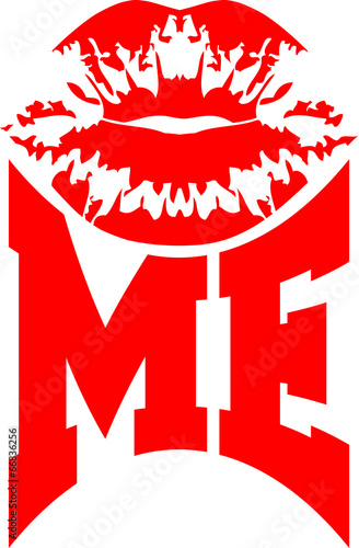 Fototapeta Kiss Me Logo Design