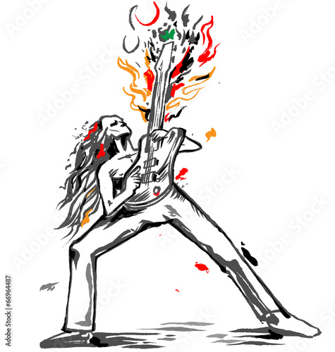 gitarzysta-rockowy-bas-solo