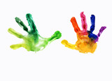 watercolor handprint