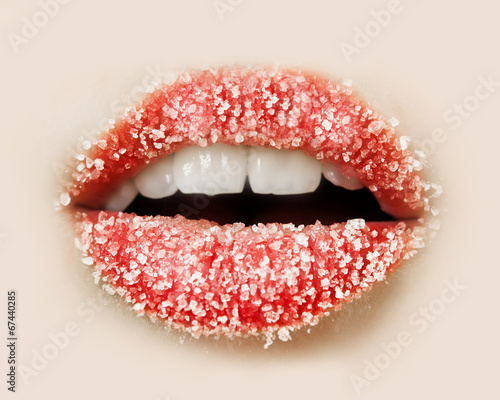 Fototapeta lips and sugar
