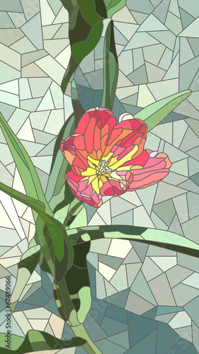 wektorowa-ilustracja-kwiatu-czerwieni-tulipan