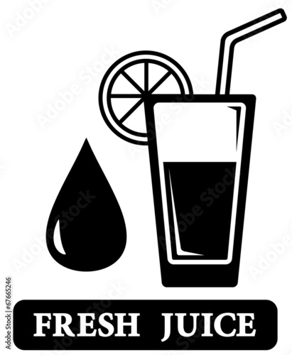 Fototapeta fresh juice icon