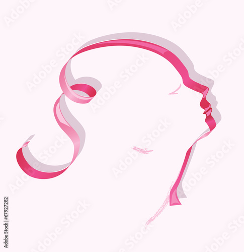  Female profile ribbon