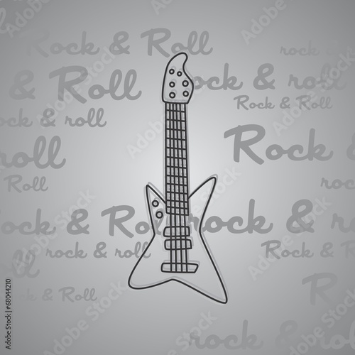 Fototapeta rock and roll guitar theme