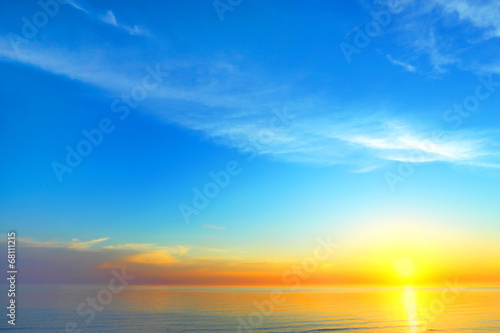 Golden sky background of sunset