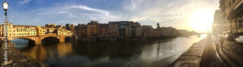 Fototapeta Channel in Florence at a sunset
