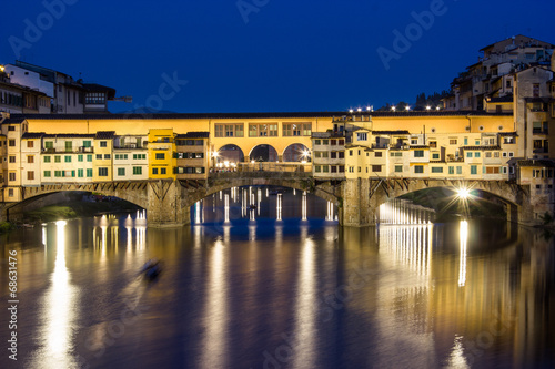 Fototapeta Firenze, Ponte Vecchio, ora blu