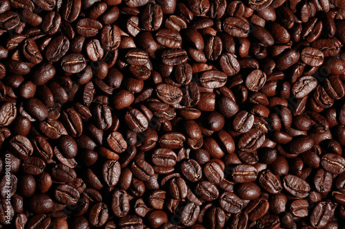 Arabica coffee beans texture