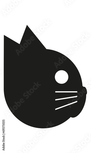 Lacobel Katze Kopf Profil
