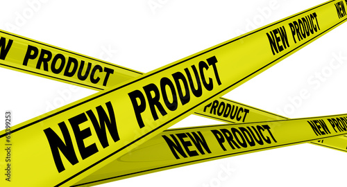 Новый продукт (new product). Жёлтая оградительная лента