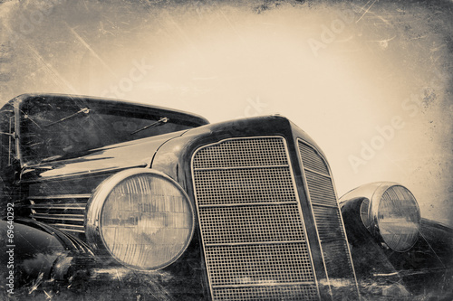 fragment-starego-samochodu-vintage-stylizowane