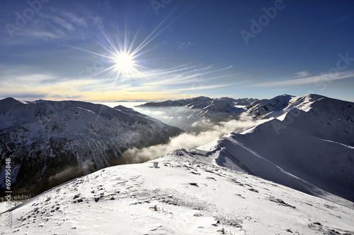 Fototapeta Krajobraz górski, zima