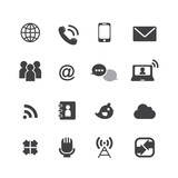 communication icons poster
