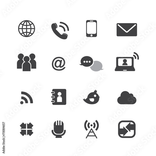 communication icons poster