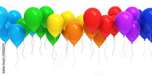 Colorful balloons poster