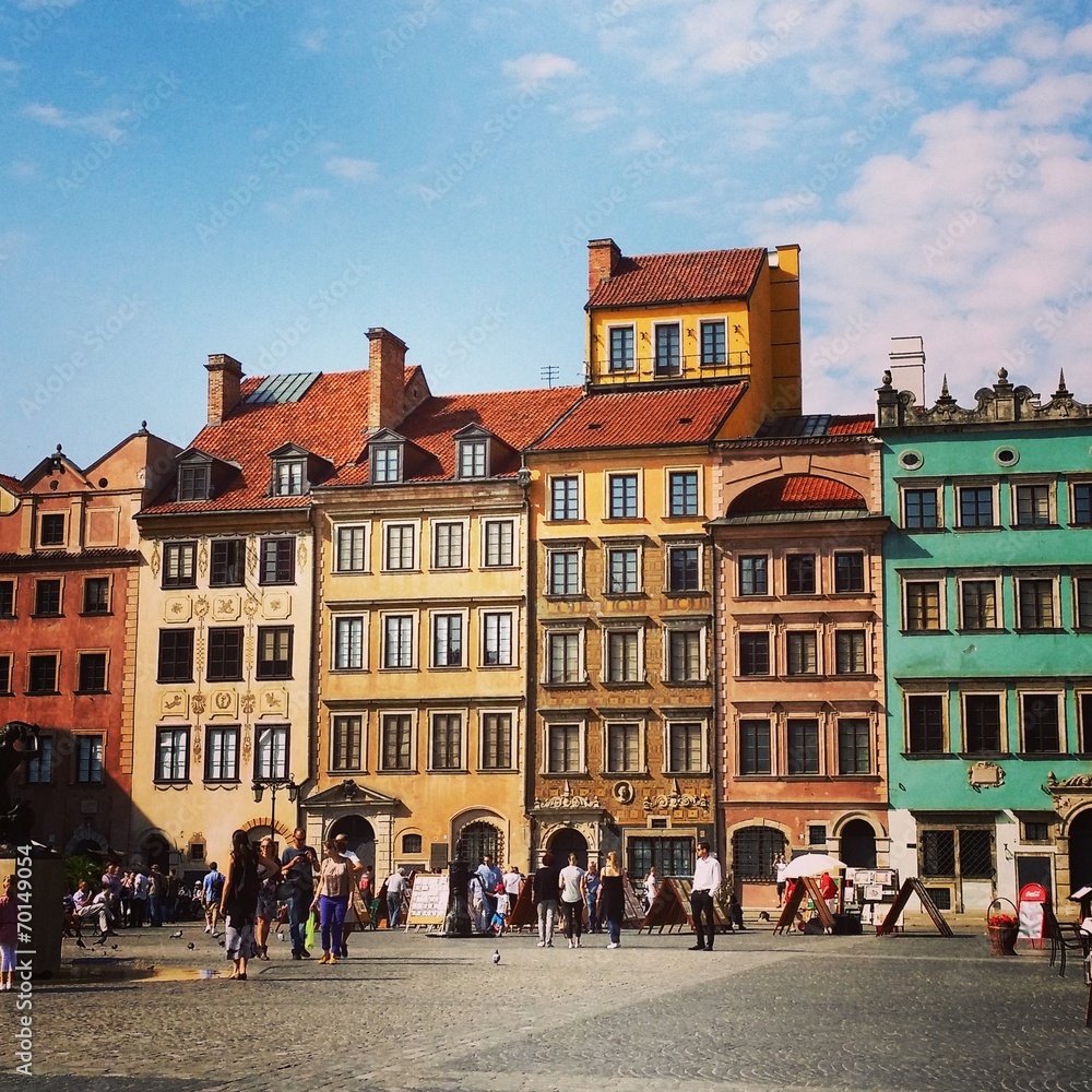 Obraz Płótno Stare Miasto Warszawa Starówka Rynek Wally24pl