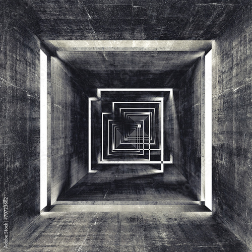 abstrakta-kwadratowego-zmroku-betonu-tunelowy-wnetrze-3d-tlo