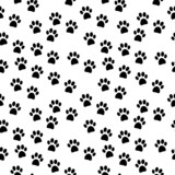 Paw seamless pattern