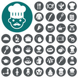 Chef icons set. Vector Illustration eps10 poster