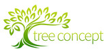 Tree icon concept poster