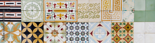 Fototapeta Collection of 9 ceramic tiles