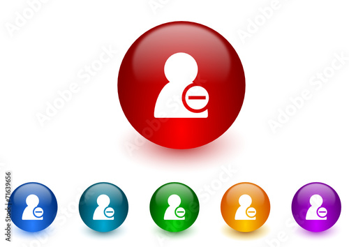 "remove colorful vector icons set" Stock image and royalty-free vector