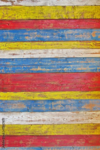  Colorful Wooden Plank Panel