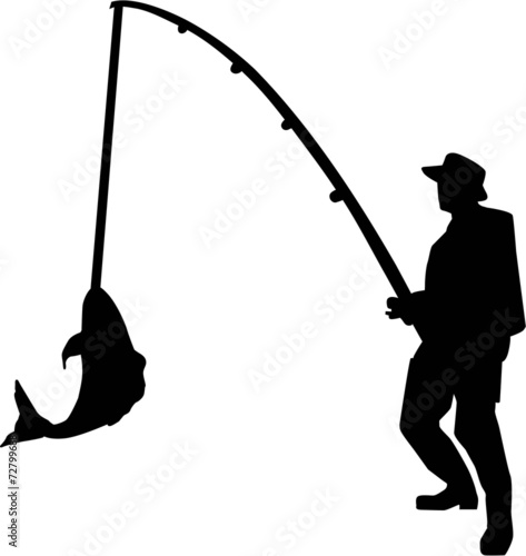 Download "Fishing Silhouette Man Rod" Stock image and royalty-free ...