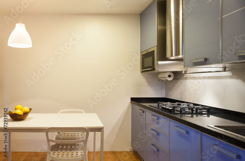 Lacobel comfortable domestic kitchen