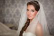 Beautiful bride wedding makeup hairstyle