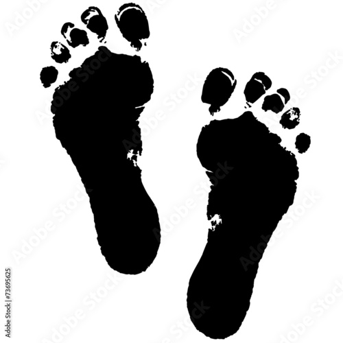 Fototapeta black footprint