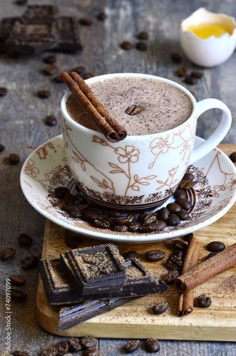 Coffee chocolate eggnog.