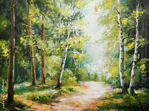 oil-painting-on-canvas-summer-forest