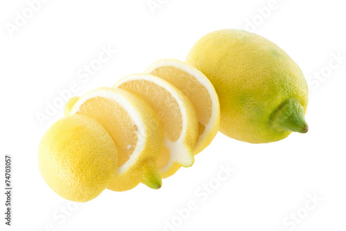 Sliced green lemon