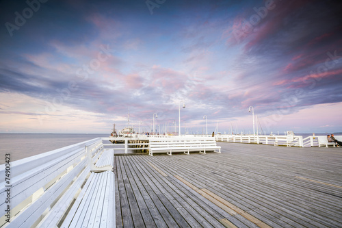 Fototapeta The longest wooden pier in Europe
