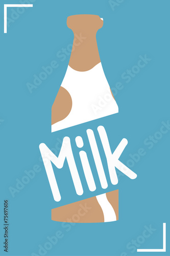 ilustracja-butelki-mleka-na-niebieskim-tle-koloru