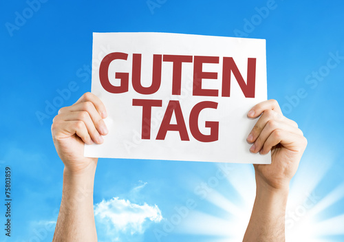 good-day-in-german-card-with-beautiful-day-stock-photo-and-royalty