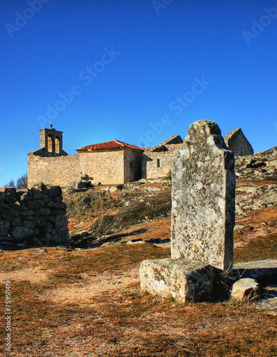 Grave in historical village of Castelo Mendo, Portugal