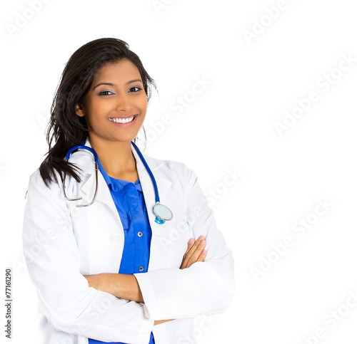 Smiling confident female doctor healthcare professional