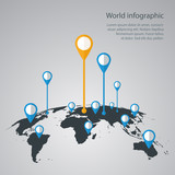 World infographic poster