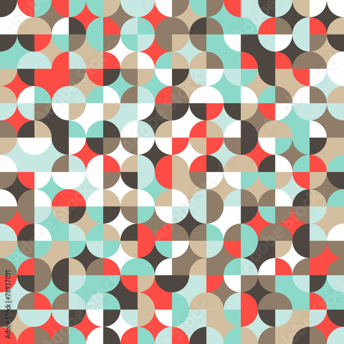  Mosaic colorful background of geometric shapes.