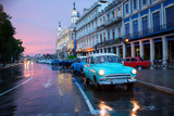 Classic old car on streets of Havana, Cuba poster