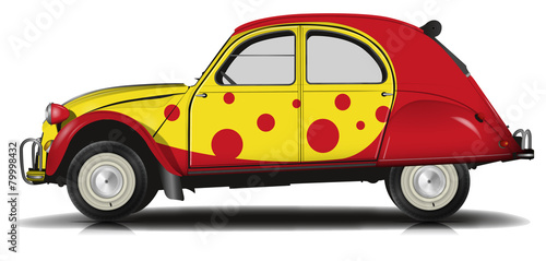 Voiture Vintage fantaisie Version 1 fenetre fermer