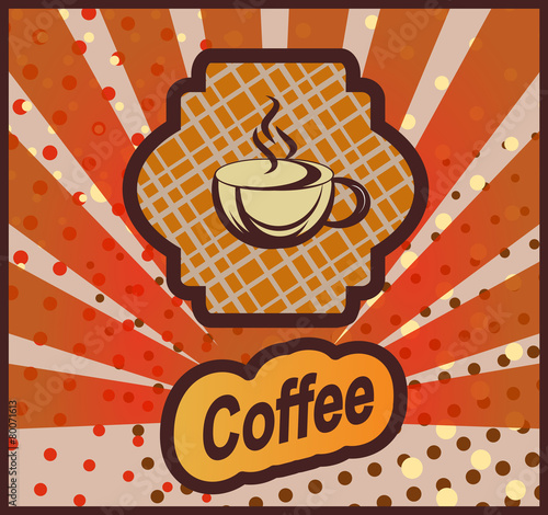  Vector banner with coffee