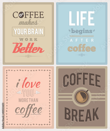  Coffee posters. EPS8.