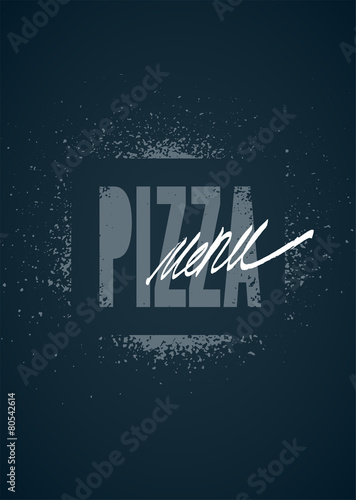 Fototapeta Restaurant menu design for pizza. Vector illustration.