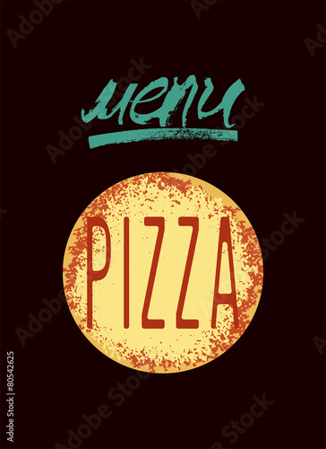 Fototapeta Restaurant menu design for pizza. Vector illustration.